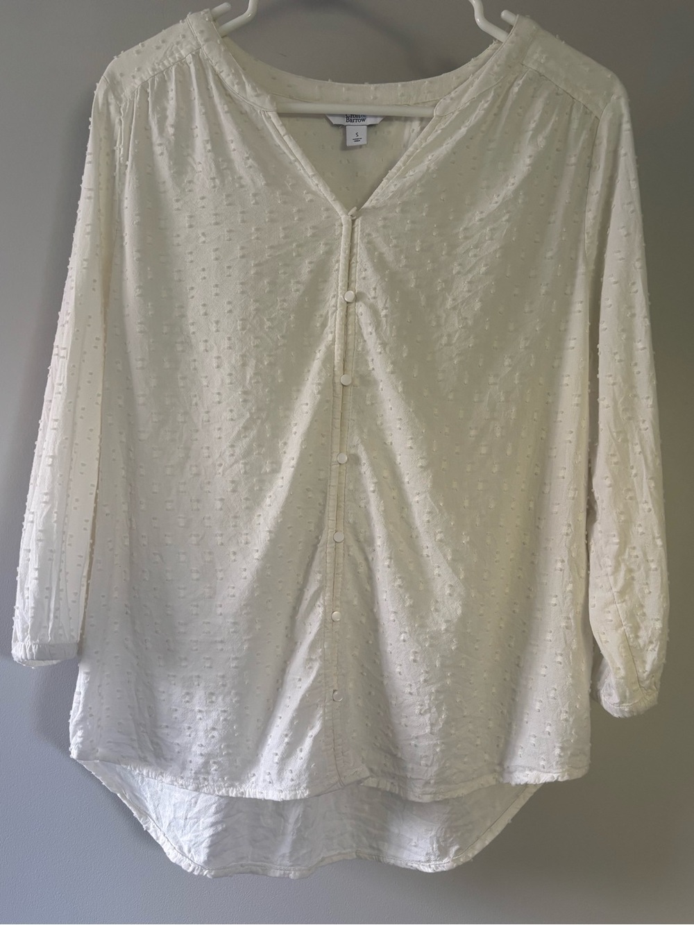 Croft & Barrow Dot Button-Front Top